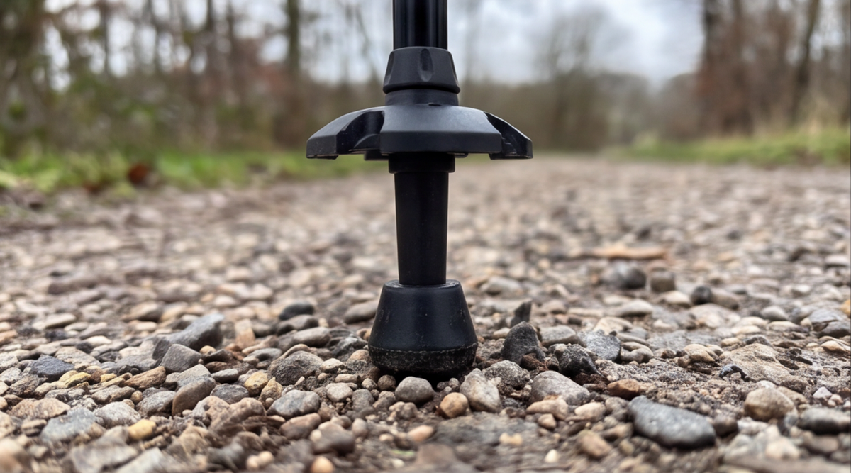alpenfux premium faltbare wanderstoecke aus der Nähe betrachtet