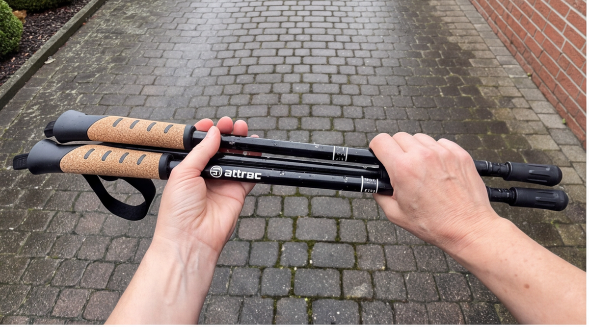 Attrac Wanderstöcke im Test: Leichte Aluminium Trekkingstöcke mit Anti-Shock Dämpfung