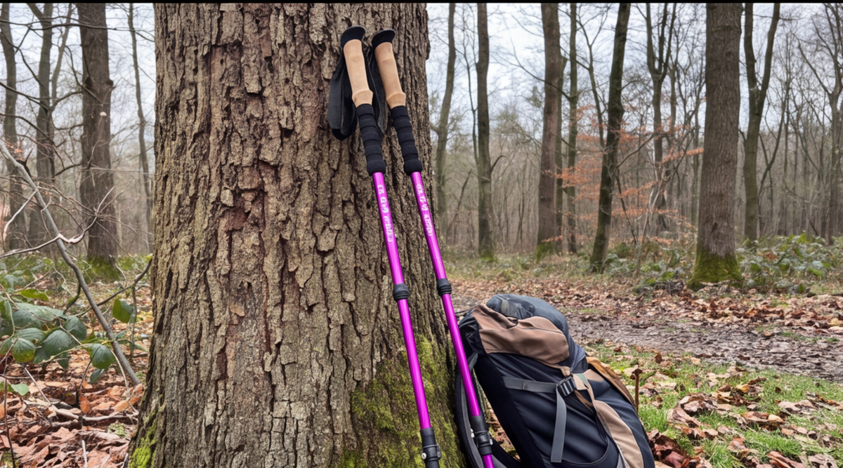 autopkio nordic walking stoecke teleskop während der Nutzung