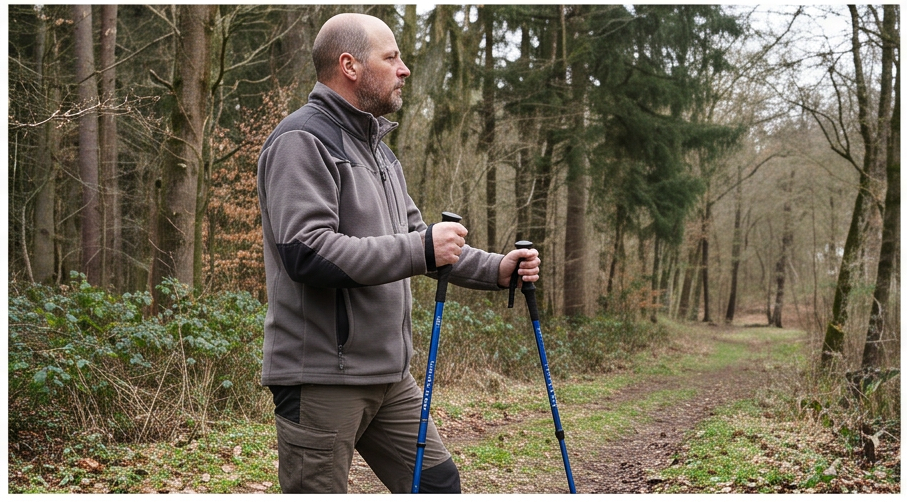 eurobatt nordic walking stoecke set im Testlauf