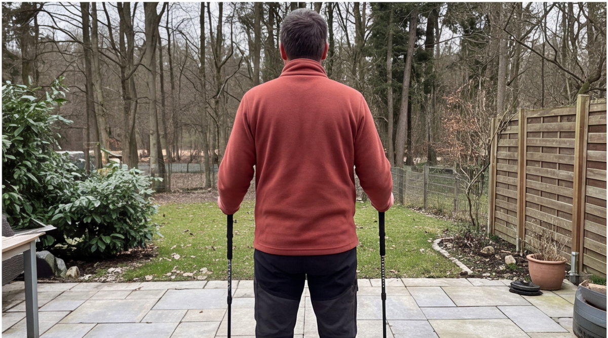 guhaool teleskop wanderstoecke aluminium carbon im Testlauf