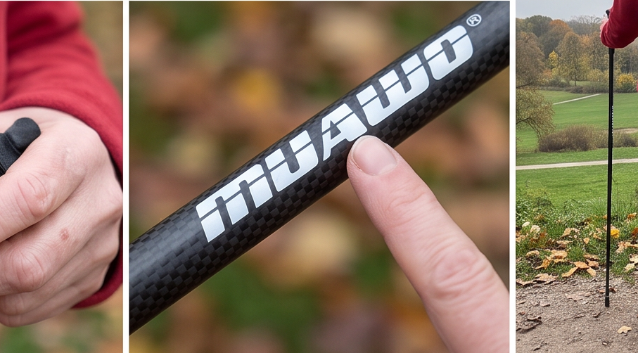 muawo premium nordic walking stoecke während der Nutzung