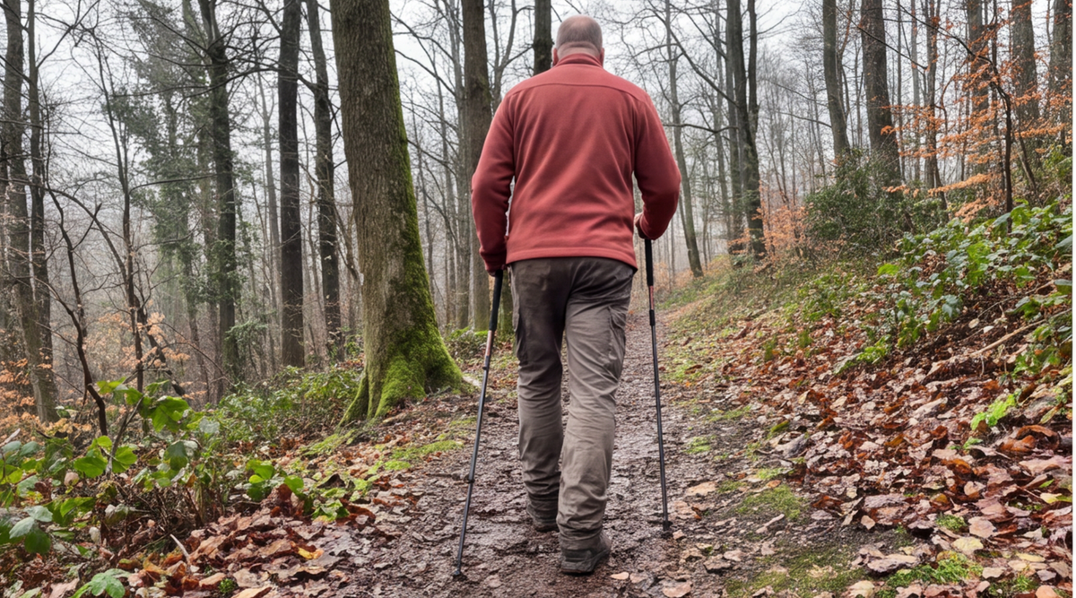 rothwild steinbock trekkingstoecke carbon im Alltag